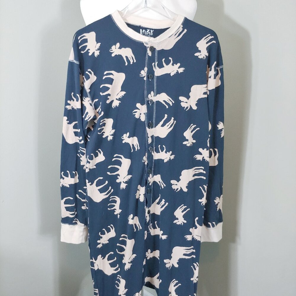 Lazy One Xl Don't Moose With Me Blue & White 1 Pc… - image 3